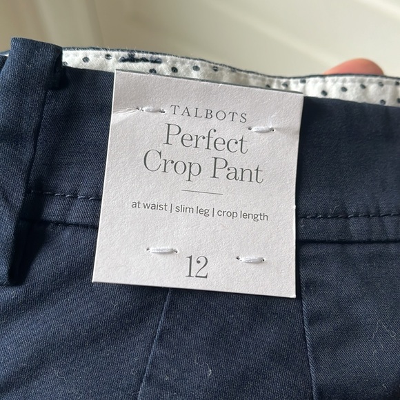 NWT Talbots Perfect Crop Pant, Navy, Size 12 - Picture 5 of 9
